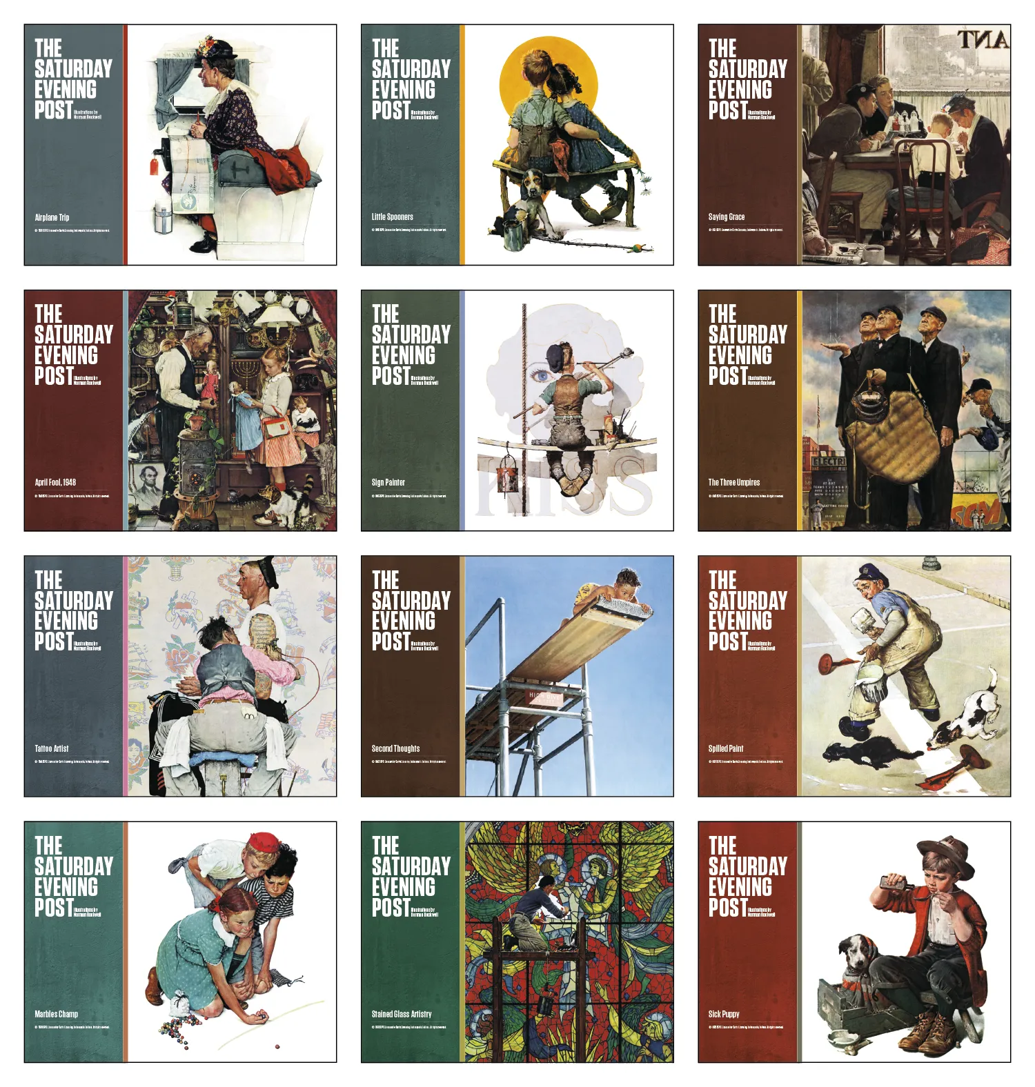 Norman Rockwell Window Calendar Saturday Evening Post - 17.25 x 11 in - product view 20