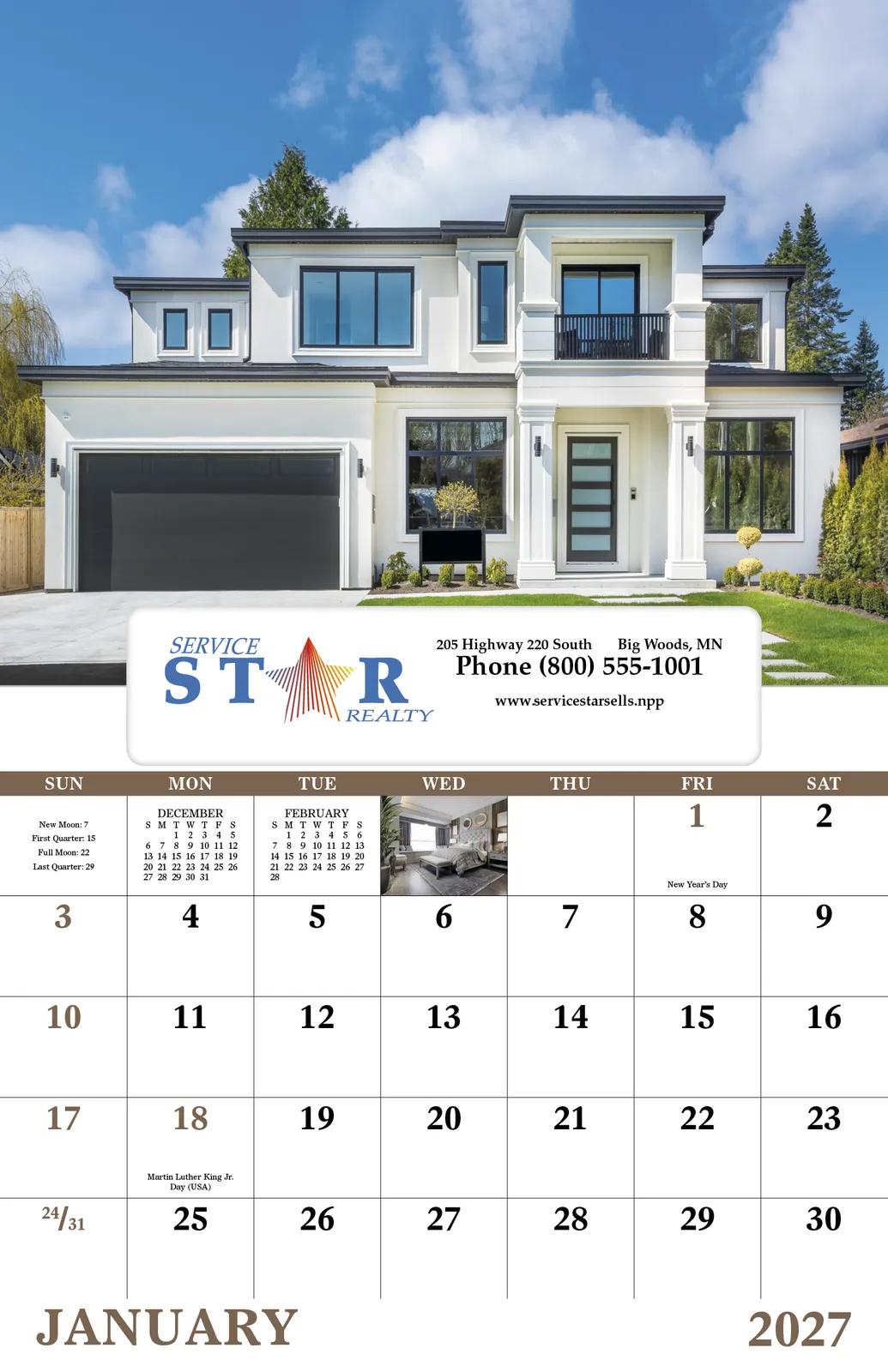 Welcome Home Window Calendar Real Estate FSC - 17.25 x 11 in - product view 3