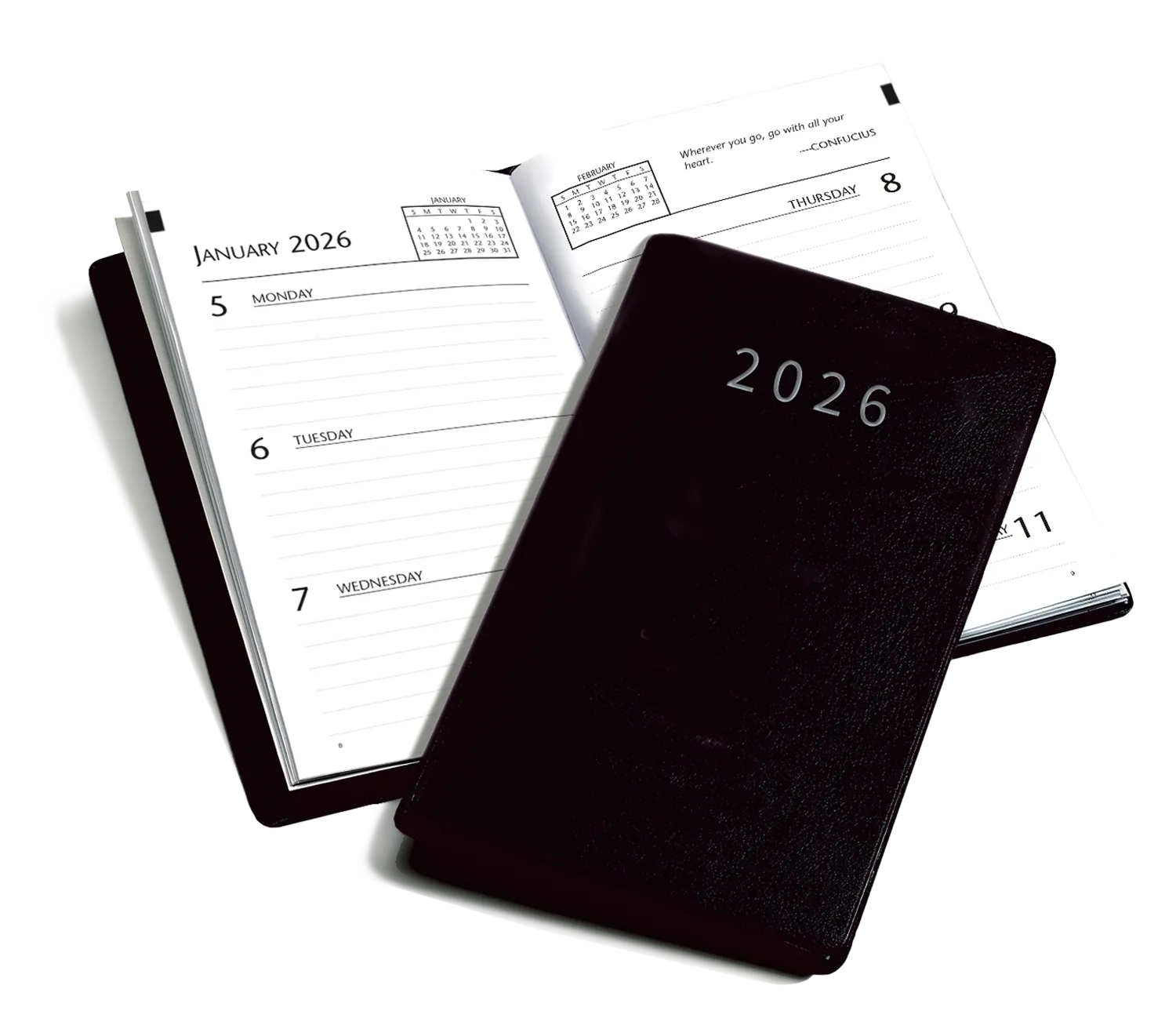 Classic Pocket Planner Weekly Leatherette Cover - 6.32 x 7.44 in - product view 5