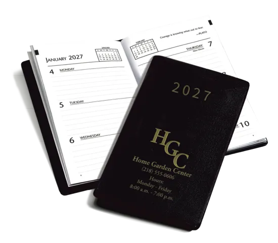 Classic Pocket Planner Weekly Leatherette Cover - 6.32 x 7.44 in