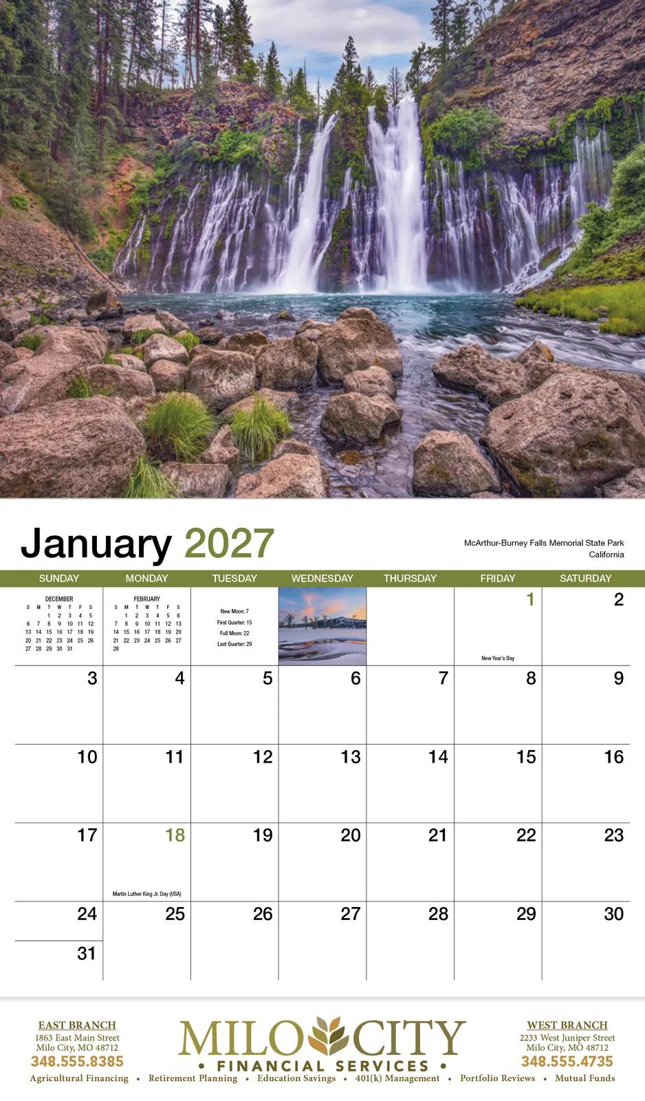 Scenic America Appointment Calendar Stapled FSC - 19 x 11 in - product view 4