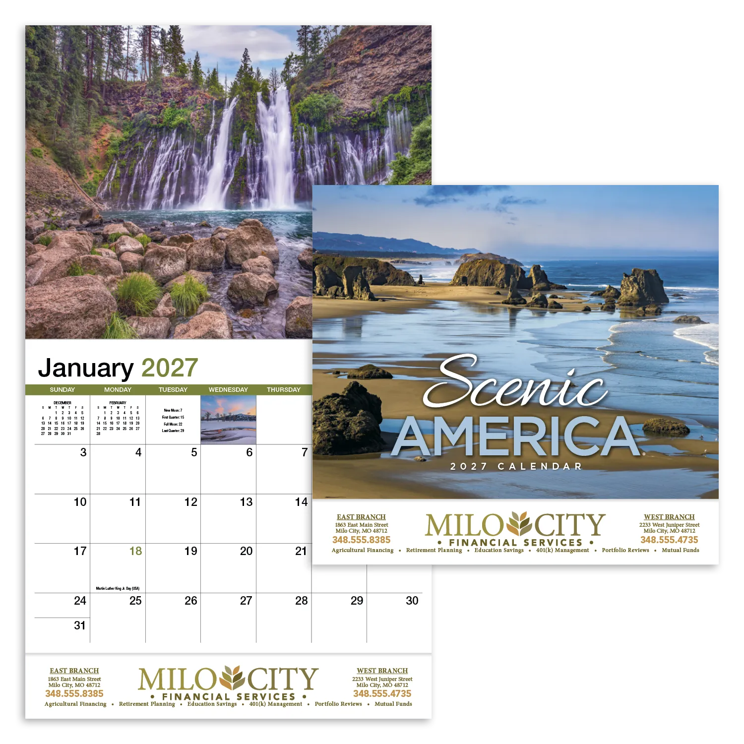 Scenic America Appointment Calendar Stapled FSC - 19 x 11 in - product view 19