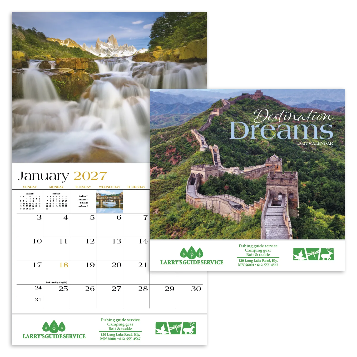 Travel Destinations Wall Calendar Stapled FSC - 19 x 11 in - product view 17