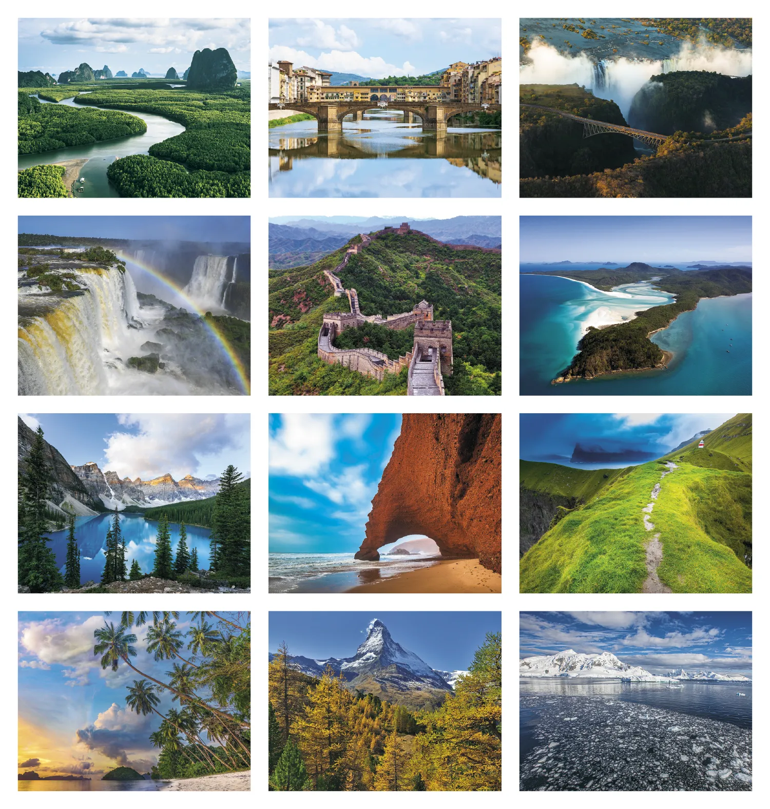 Travel Destinations Wall Calendar Stapled FSC - 19 x 11 in - product view 18