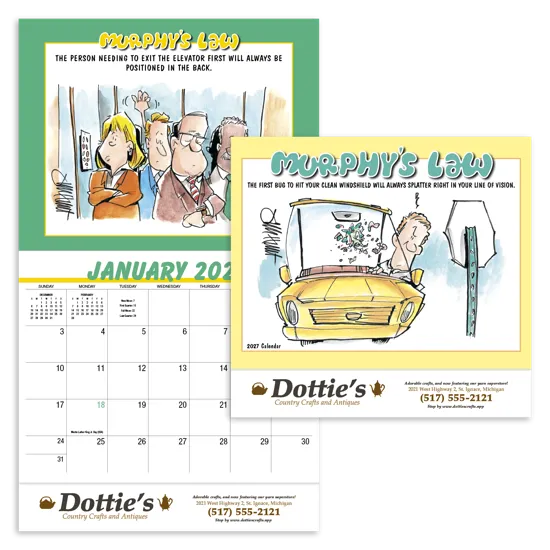 HotLine Products Murphy's Law Appointment Calendar - Stapled - promotional product with custom logo