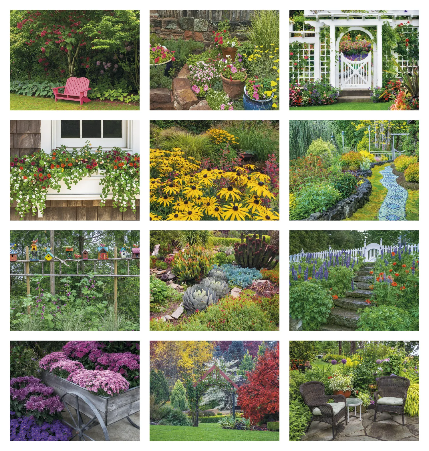 Garden Photography Wall Calendar Stapled FSC - 19 x 11 in - product view 21