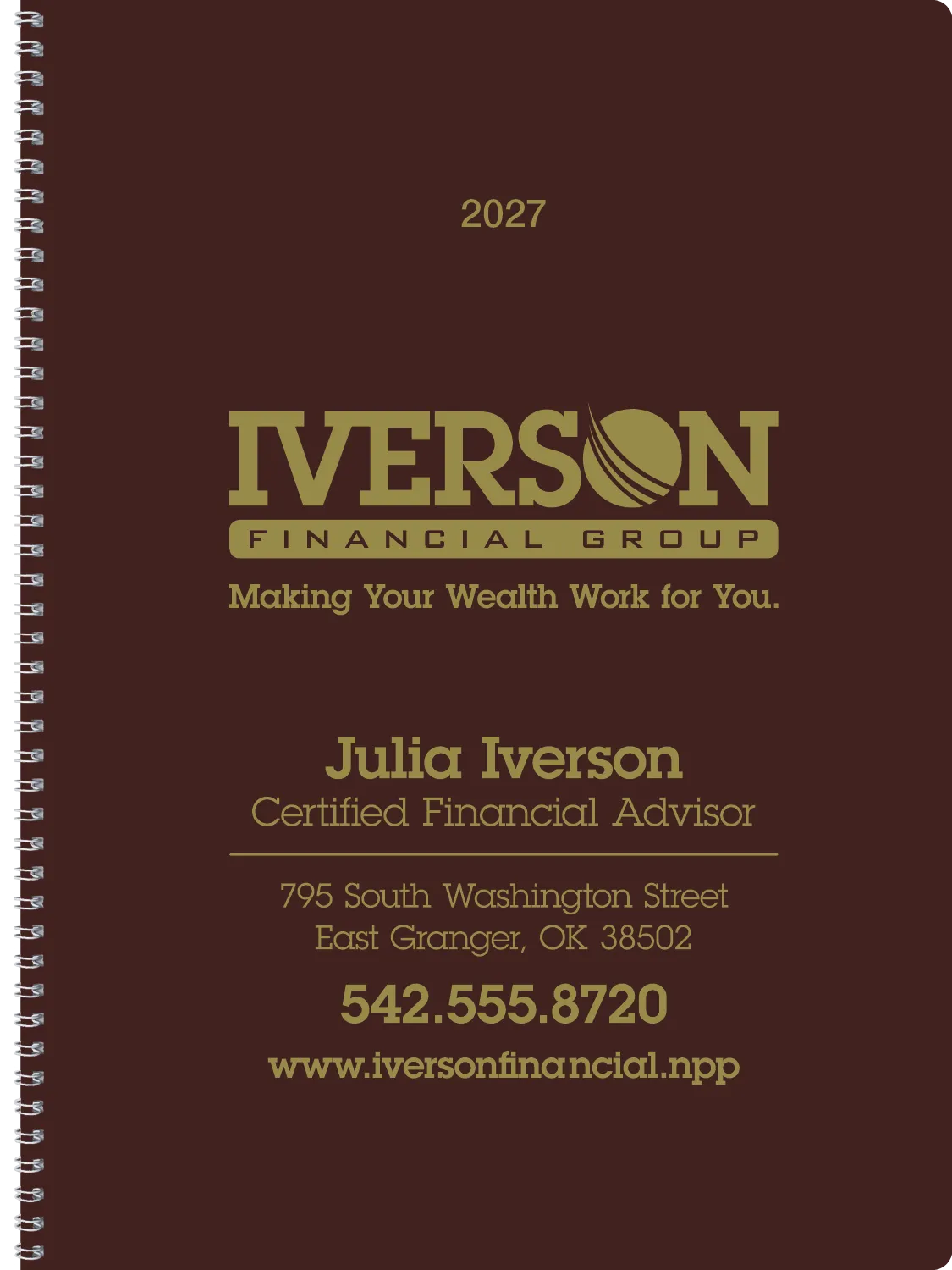 Monthly Weekly Planner Combined Leatherette - 11.31 x 17.56 in - product view 8