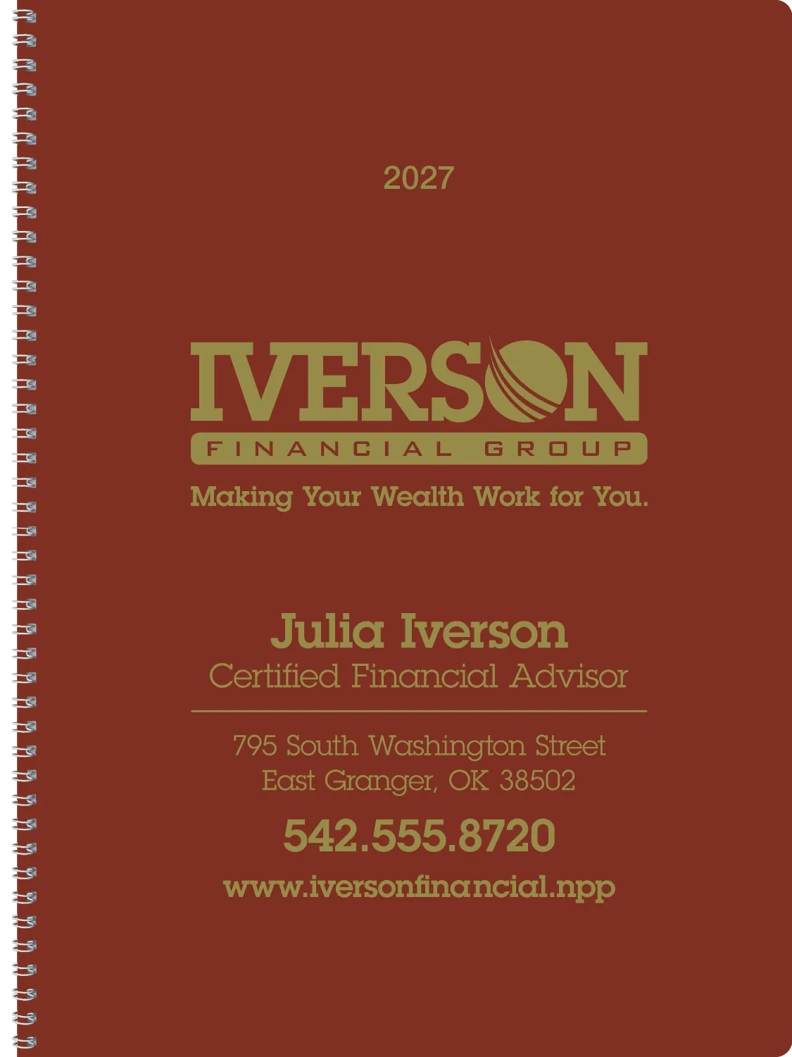 Monthly Weekly Planner Combined Leatherette - 11.31 x 17.56 in - product view 14