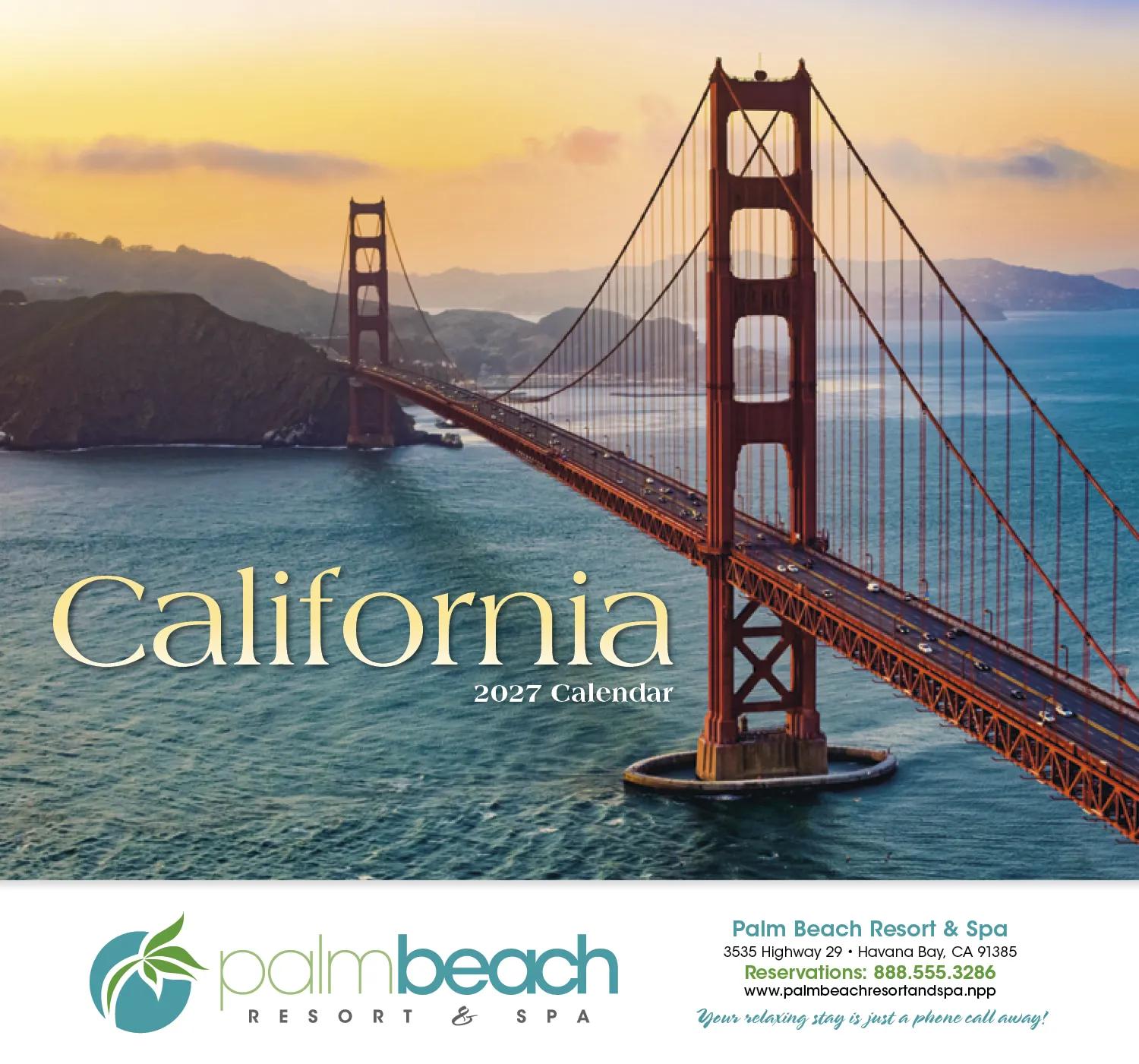 California Photography Wall Calendar Stapled - 19 x 11 in - product view 2
