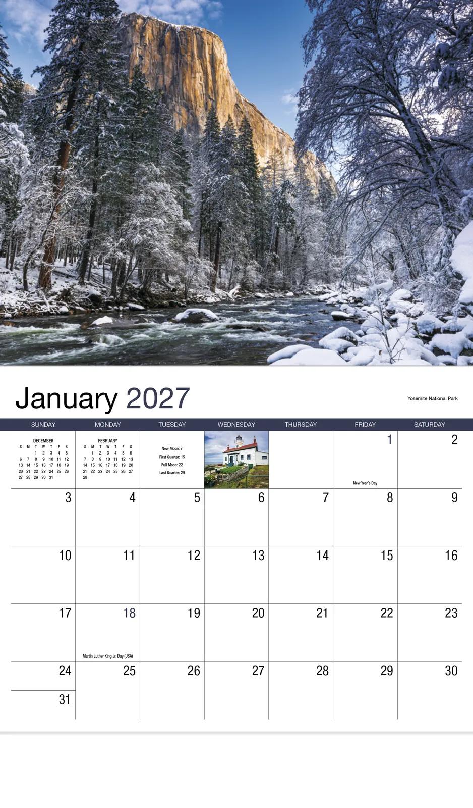 California Photography Wall Calendar Stapled - 19 x 11 in - product view 5