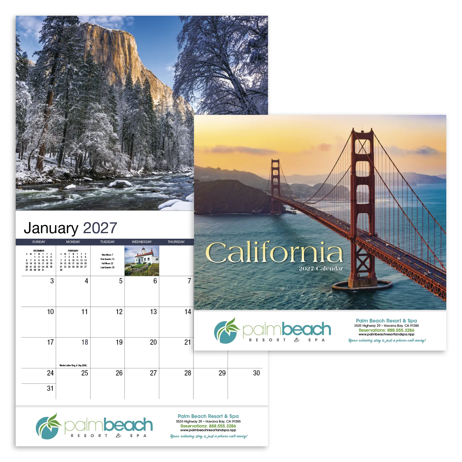 California Photography Wall Calendar Stapled - 19 x 11 in - product view 19