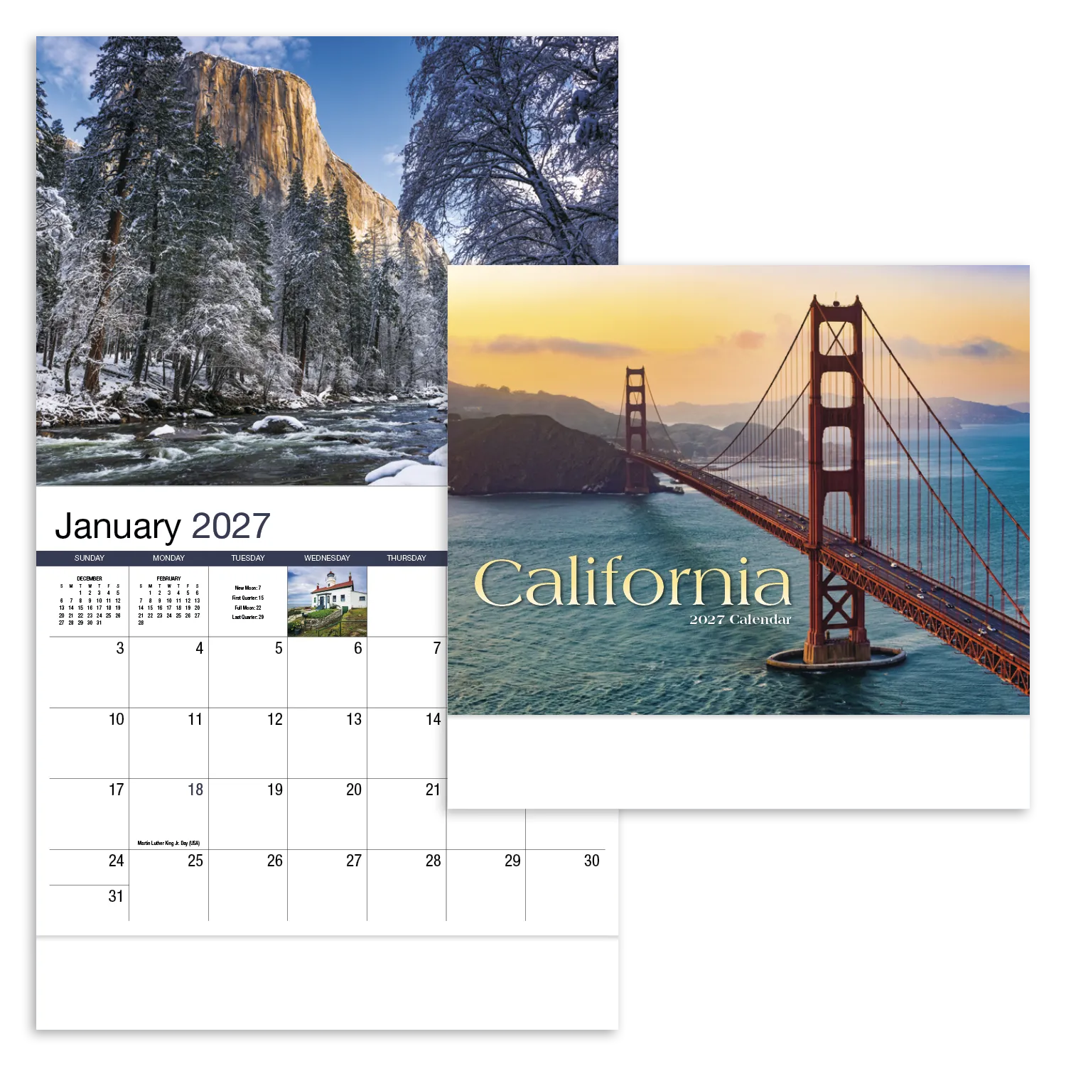 California Photography Wall Calendar Stapled - 19 x 11 in - product view 20