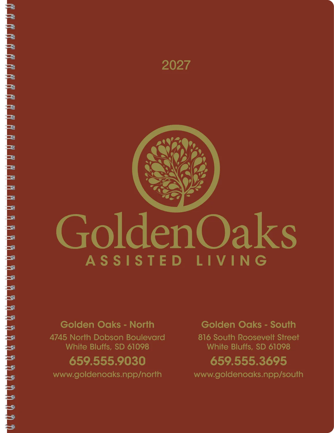 Monthly Desk Planner Leatherette 14 Month - 11.31 x 17.56 in - product view 14