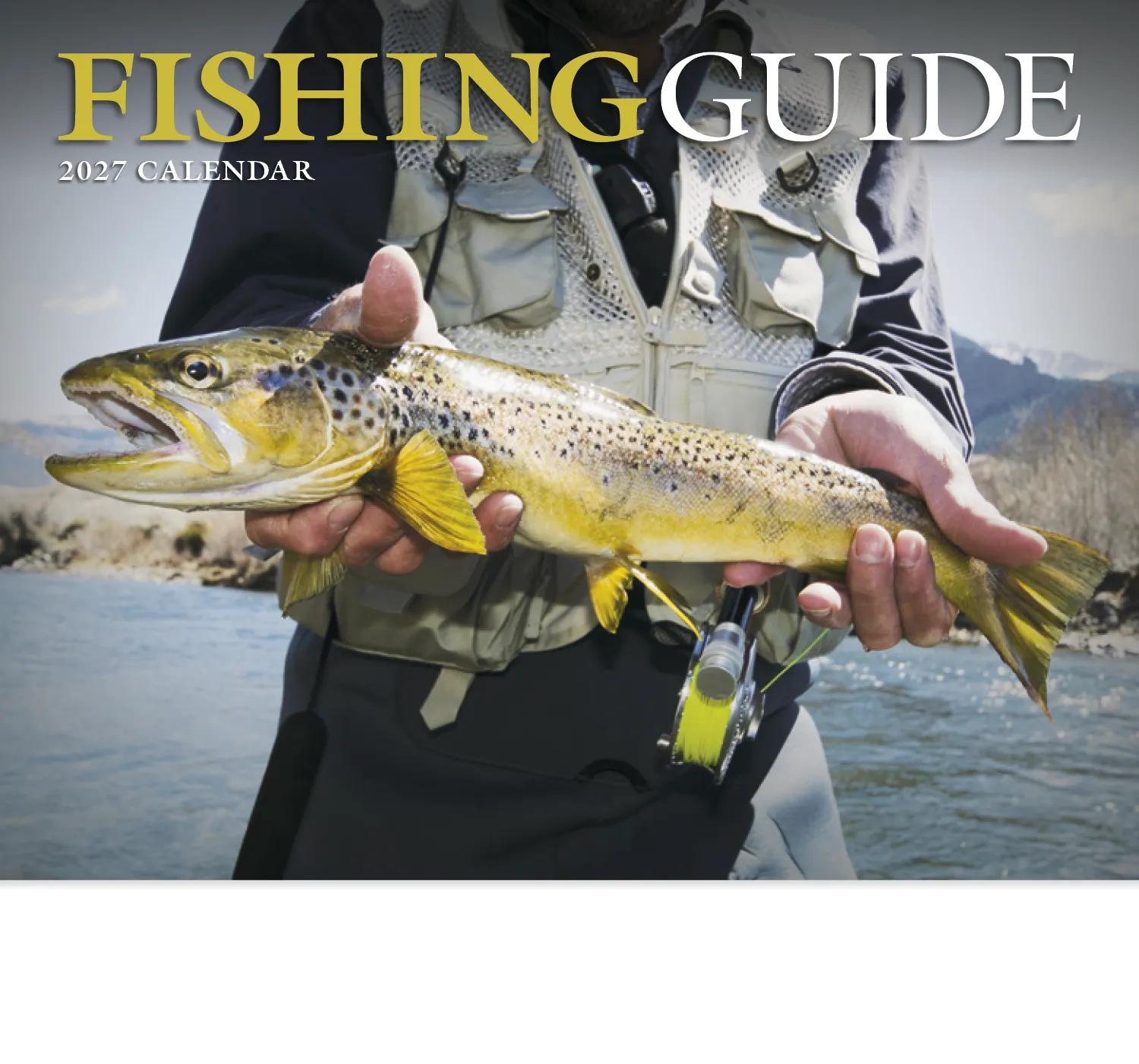 Fishing Guide Wall Calendar Activity Forecast - 19 x 11 in - product view 3