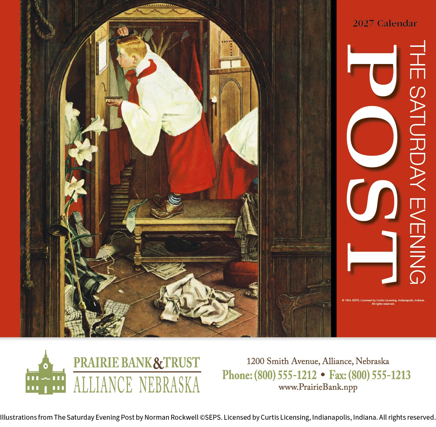 Saturday Evening Post Wall Calendar Vintage - 19 x 11 in - product view 2