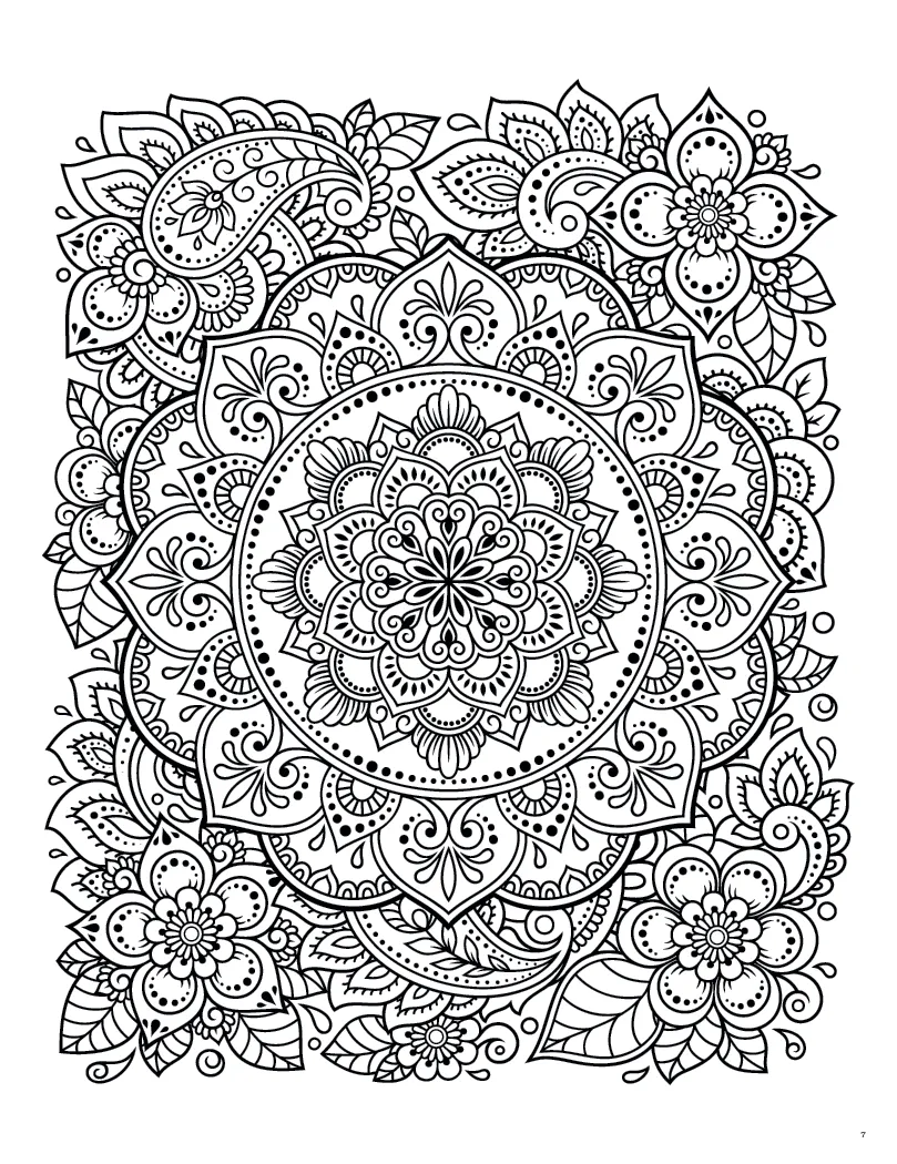 Adult Coloring Book Planner Monthly Art Pages - 10.875 x 16.75 in - product view 6