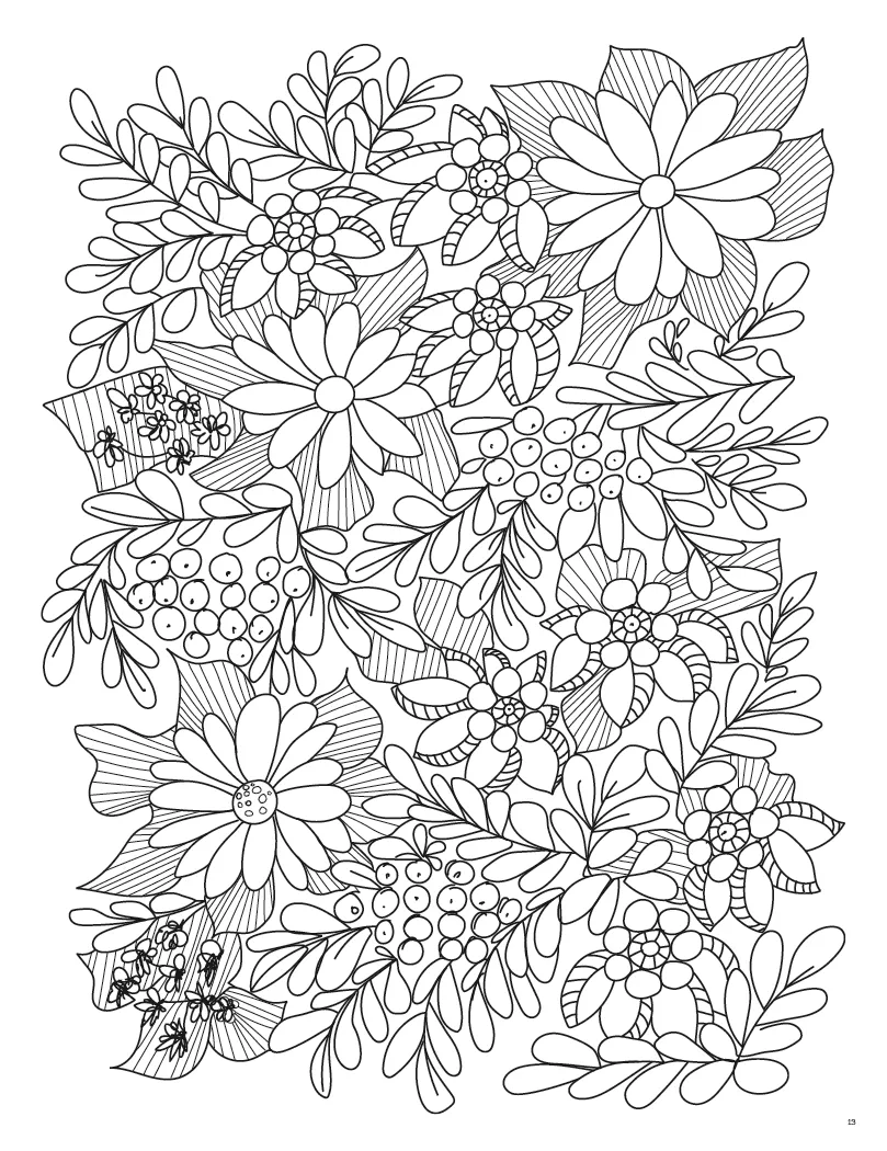 Adult Coloring Book Planner Monthly Art Pages - 10.875 x 16.75 in - product view 9