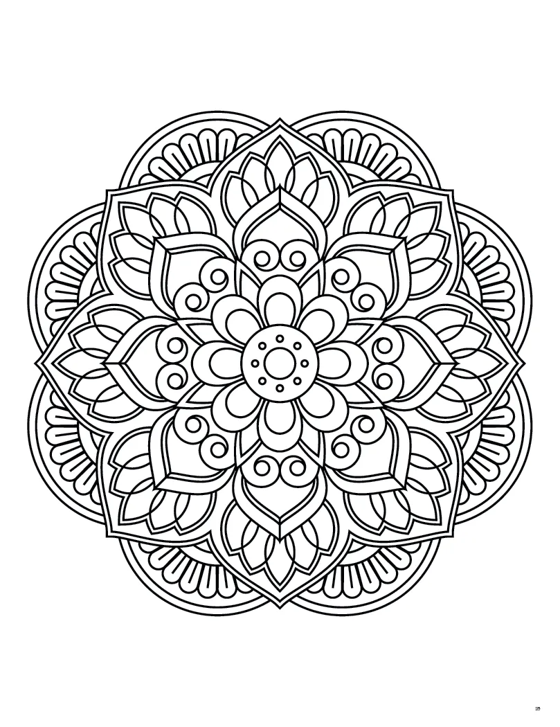 Adult Coloring Book Planner Monthly Art Pages - 10.875 x 16.75 in - product view 10