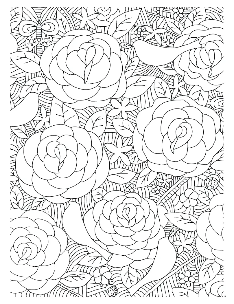 Adult Coloring Book Planner Monthly Art Pages - 10.875 x 16.75 in - product view 12