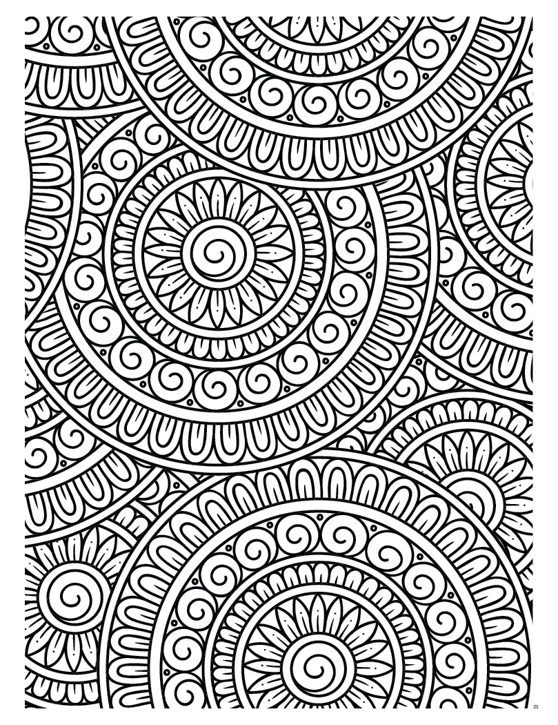 Adult Coloring Book Planner Monthly Art Pages - 10.875 x 16.75 in - product view 13