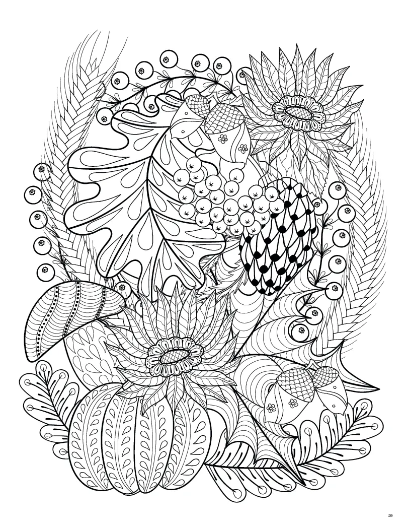 Adult Coloring Book Planner Monthly Art Pages - 10.875 x 16.75 in - product view 15