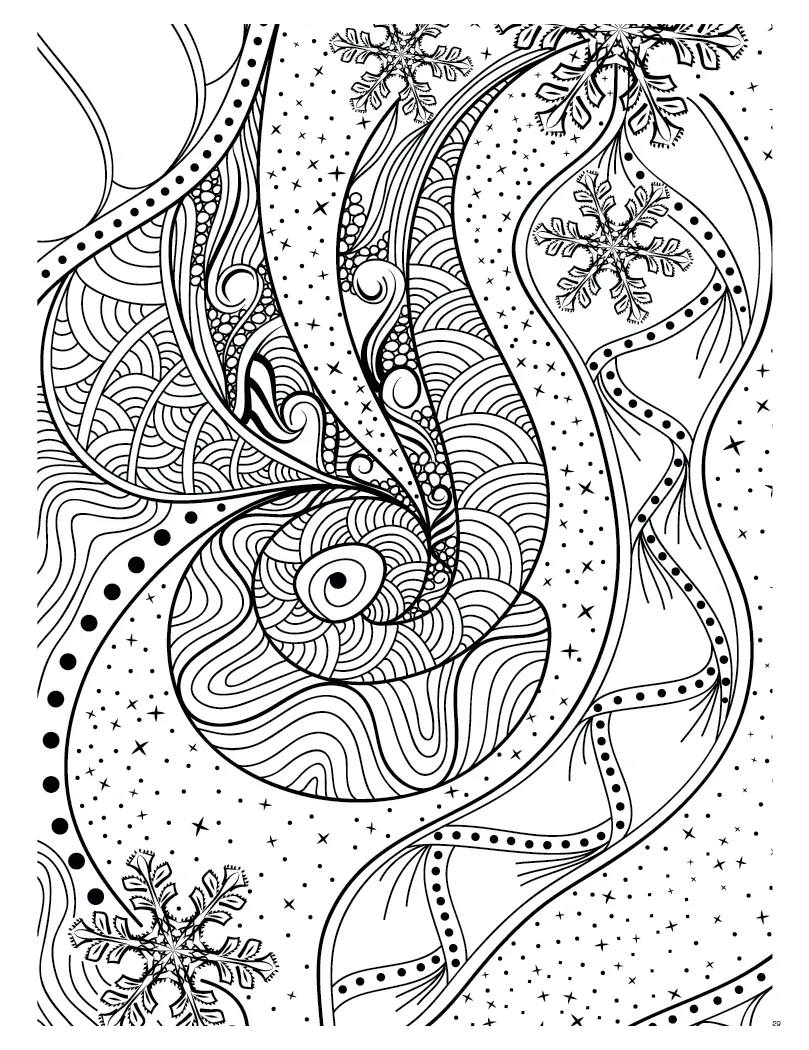 Adult Coloring Book Planner Monthly Art Pages - 10.875 x 16.75 in - product view 17