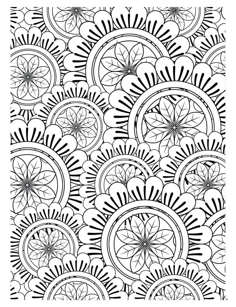 Adult Coloring Book Planner Monthly Art Pages - 10.875 x 16.75 in - product view 18