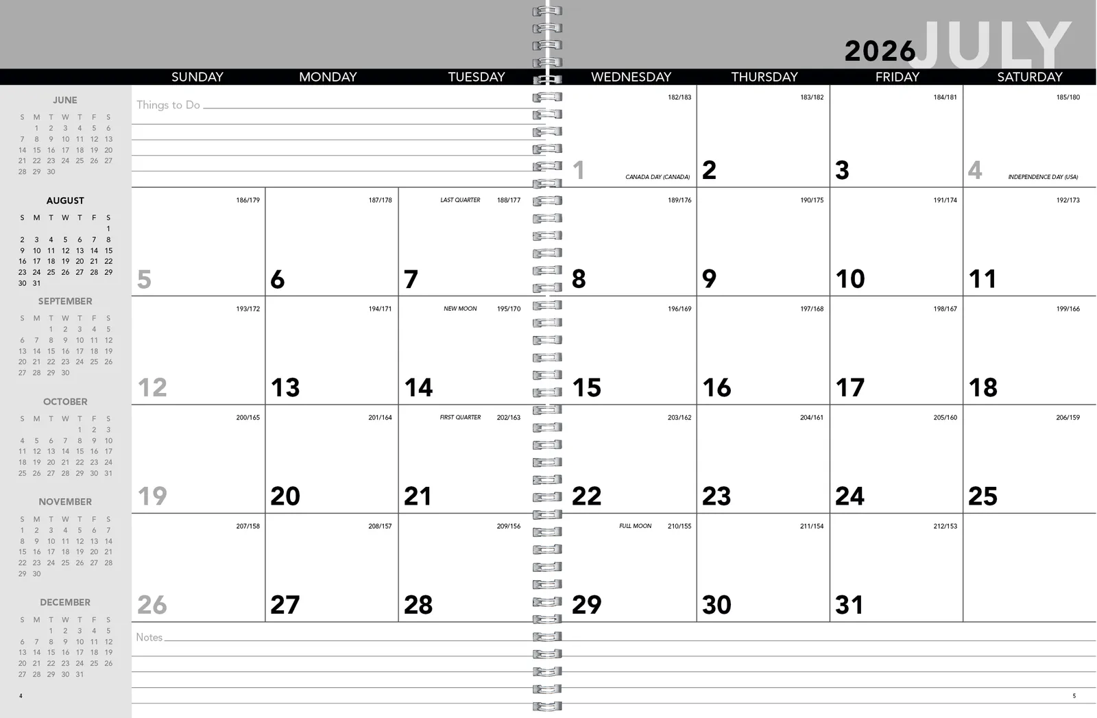 Academic Year Desk Planner Twin-Loop Binding - 11 x 16.88 in - product view 3