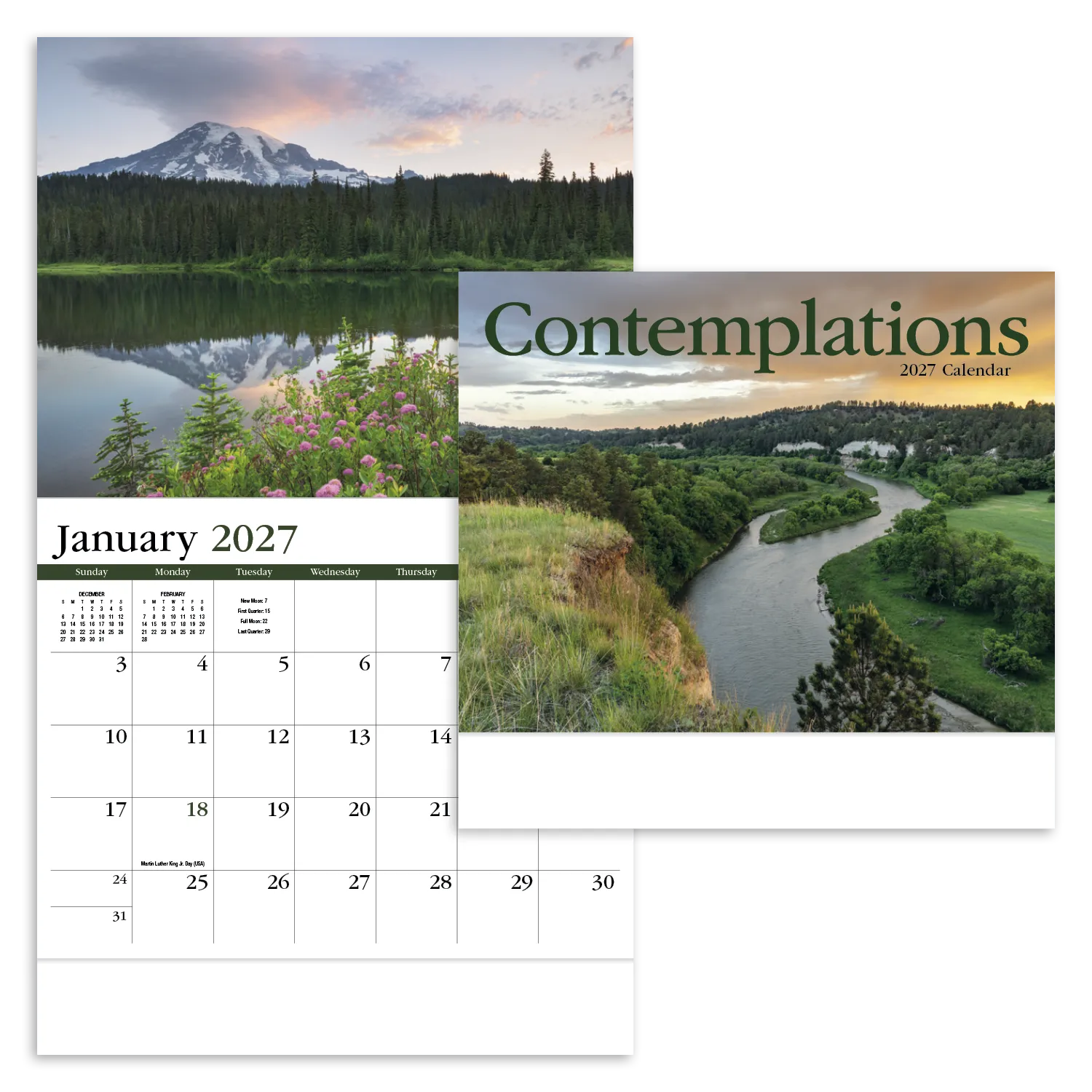 Contemplations Wall Calendar Inspirational Quotes - 19 x 11 in - product view 20