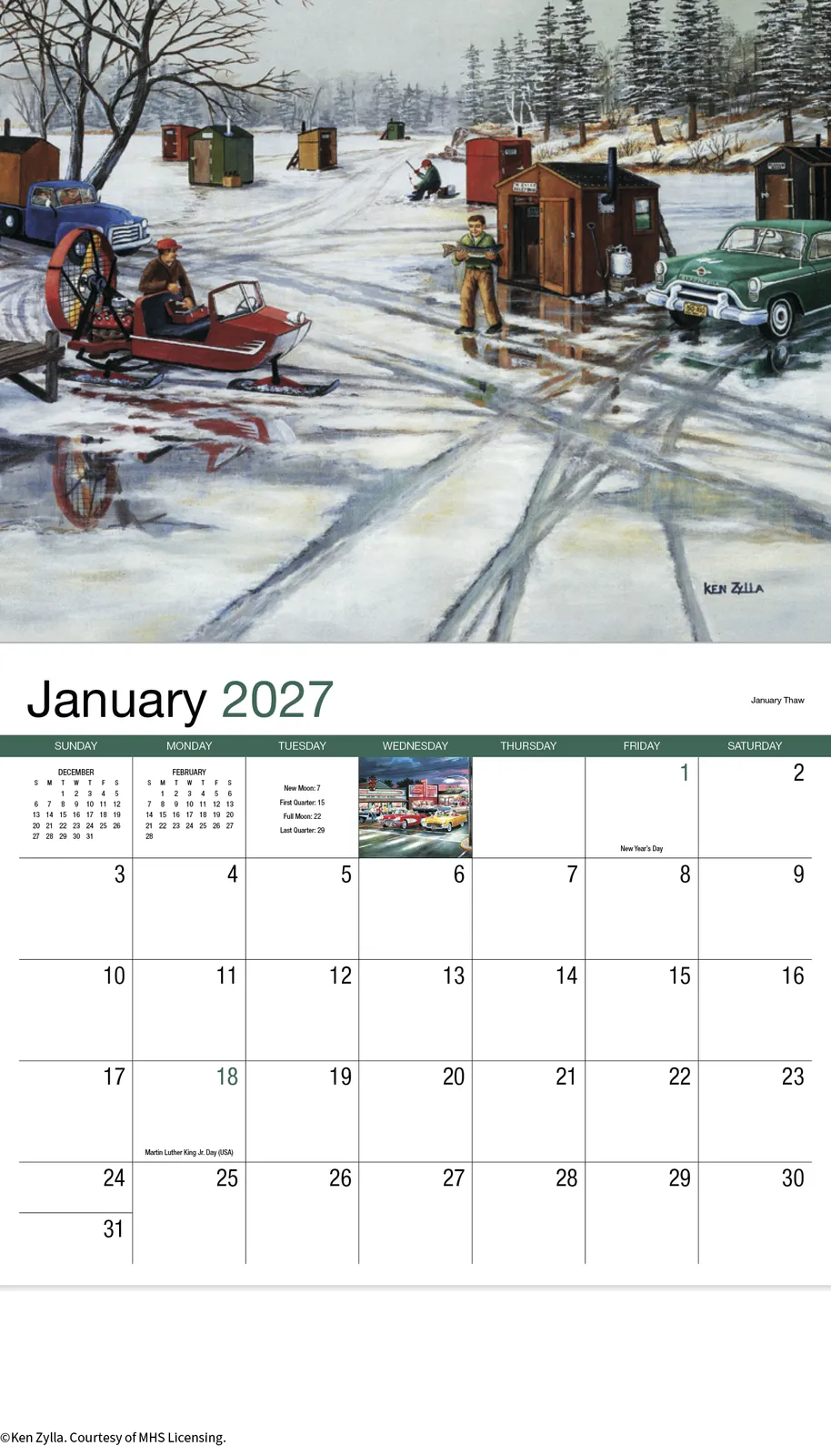 America Remembered Wall Calendar Ken Zylla Art - 19 x 11 in - product view 5
