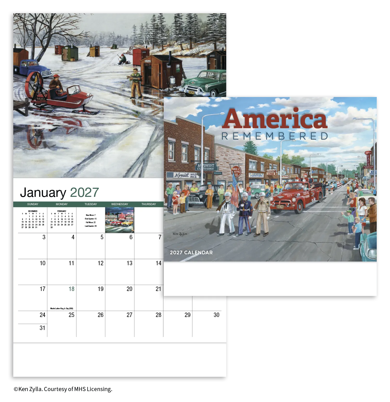 America Remembered Wall Calendar Ken Zylla Art - 19 x 11 in - product view 20