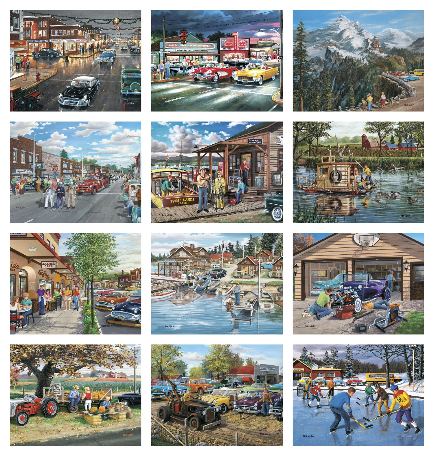 America Remembered Wall Calendar Ken Zylla Art - 19 x 11 in - product view 21