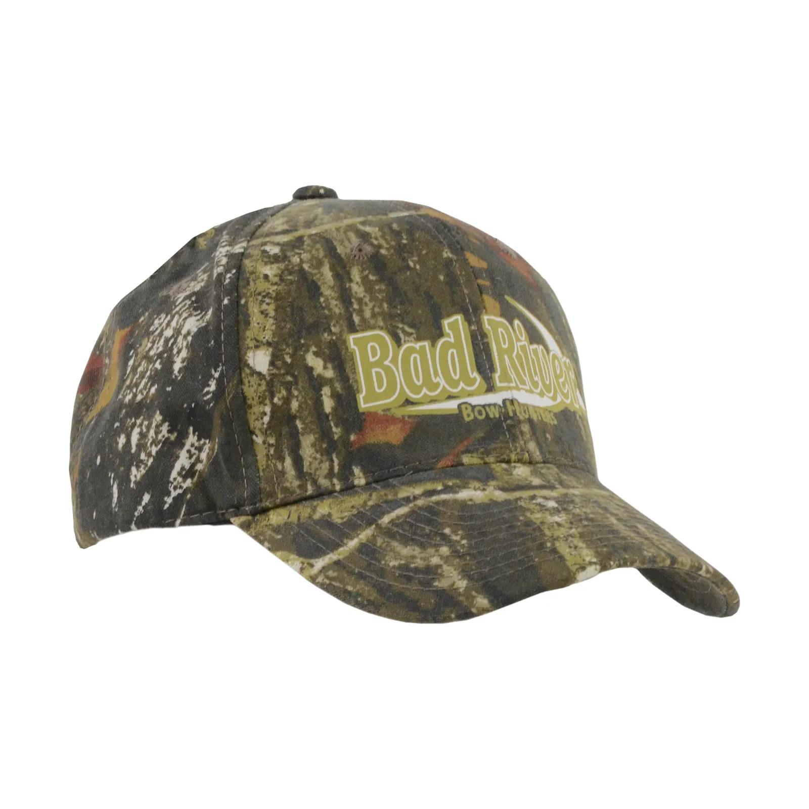 Custom Baseball Cap Camo Structured Cotton Twill (One Size) - product view 3