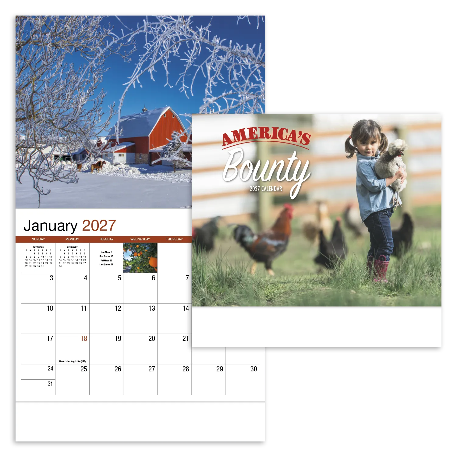 America's Bounty Wall Calendar Rural Life Images - 19 x 11 in - product view 20