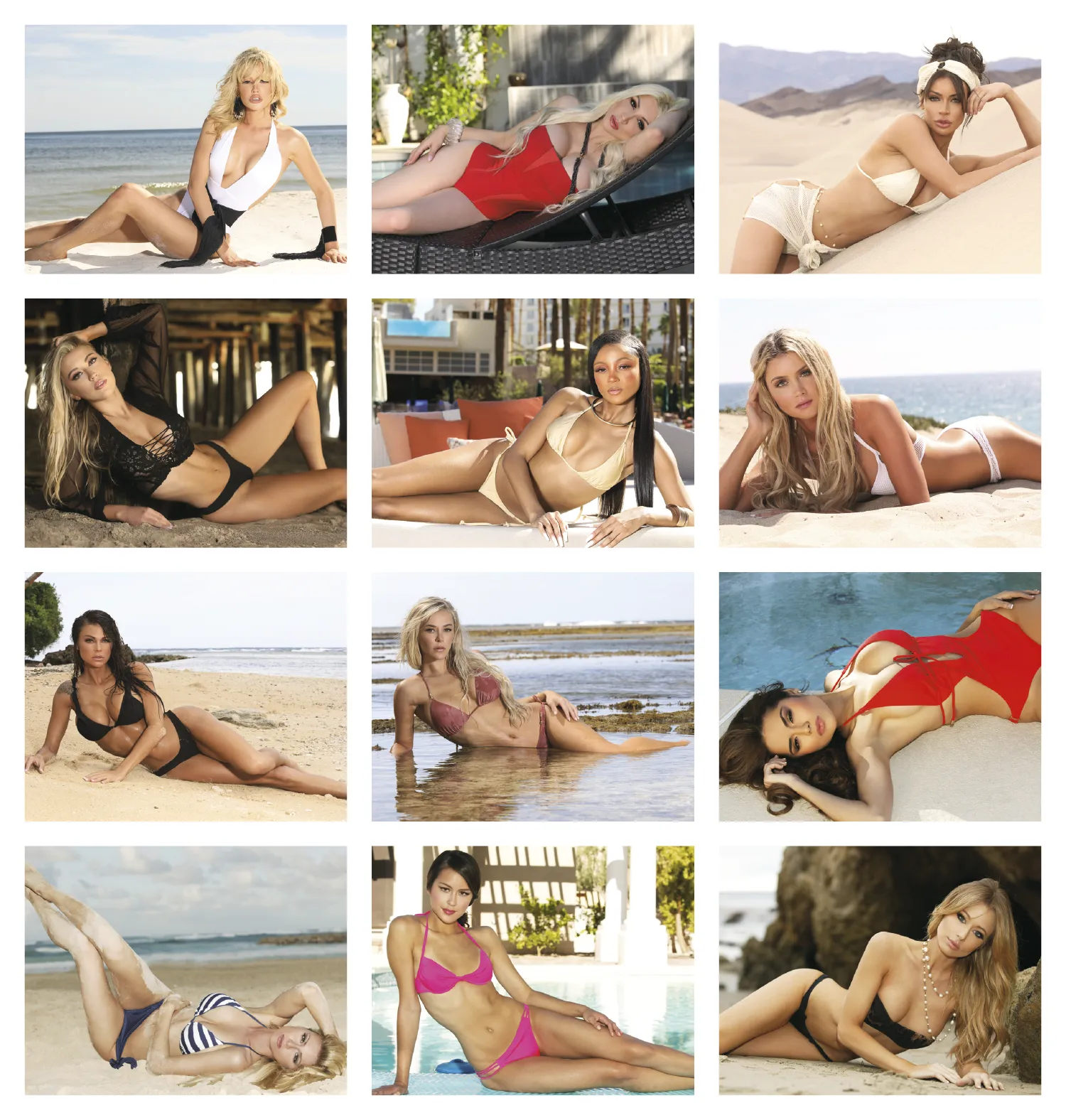 Swimsuits Wall Calendar Stapled FSC Paper - 19 x 11 in - product view 18