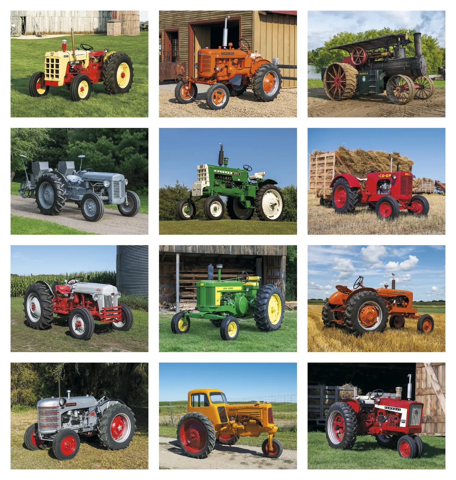 Vintage Tractors Wall Calendar Stapled FSC - 19 x 11 in - product view 18