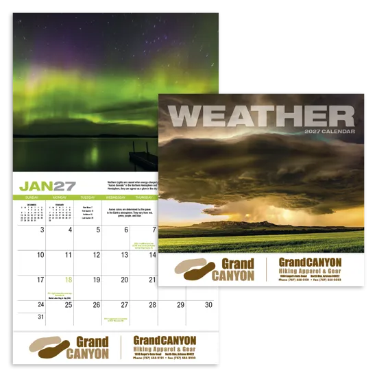 Weather Almanac Wall Calendar Phenomena FSC - 19 x 11 in