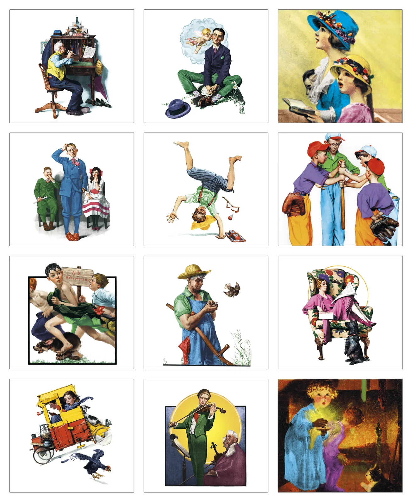 Norman Rockwell Mini Calendar Americana Art - 12.1 x 6 in - product view 20