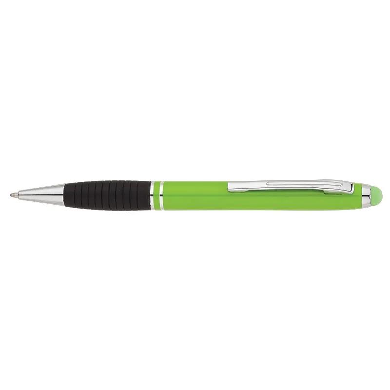 Ballpoint Pen with Stylus Aluminum Silicone Grip - 5.5 in - product view 3