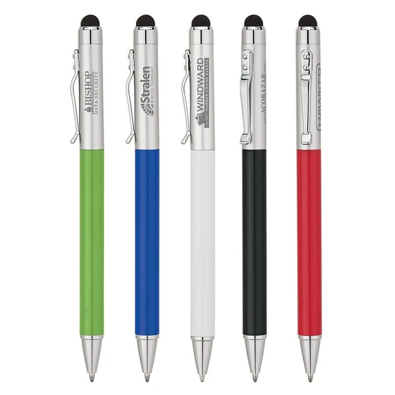 Ballpoint Pen with Stylus Aluminum Lacquered - 5.2 in - product view 5