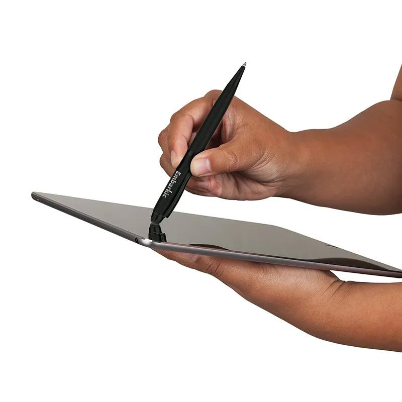 Ballpoint Pen with Stylus Steel Brass Matte Black - 5.6 in - product view 5