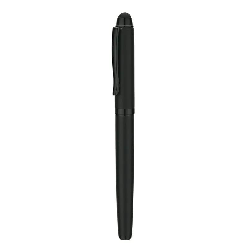 Rollerball Pen with Stylus Steel Brass Matte Black - 5.6 in - product view 3