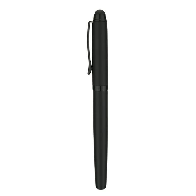 Rollerball Pen with Stylus Steel Brass Matte Black - 5.6 in - product view 4
