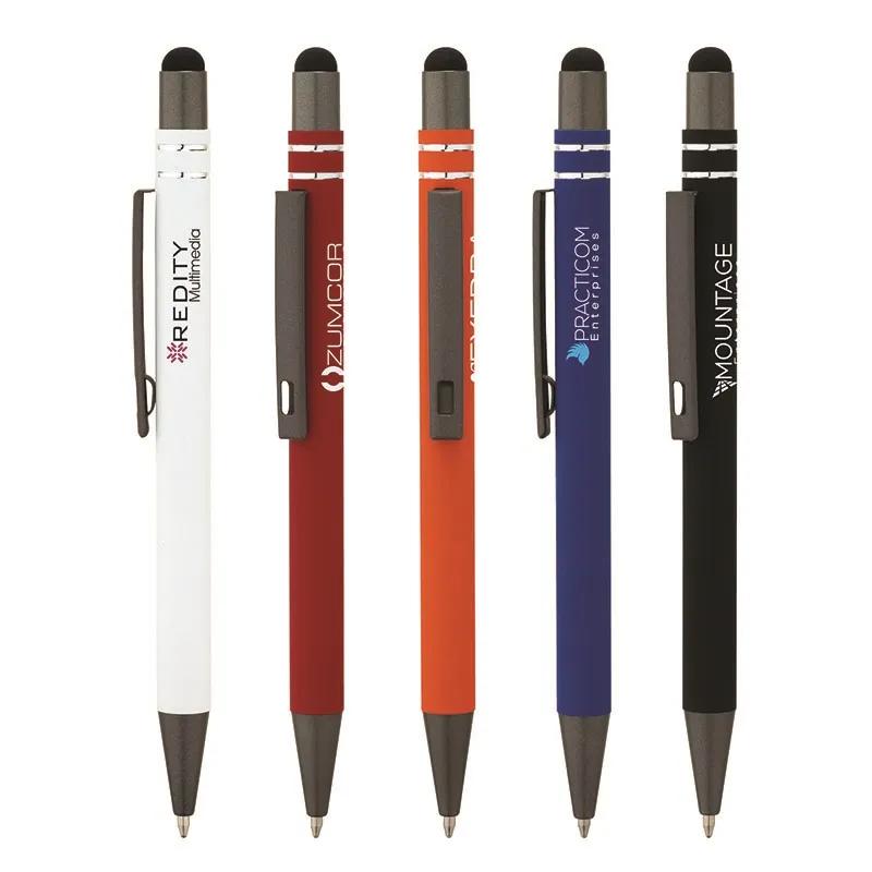 Pen Aluminum Soft-Touch Ballpoint with Stylus - 5.13 in - product view 3