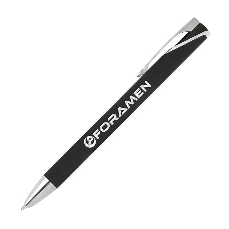 Pen Aluminum Soft-Touch Ballpoint Chrome Trim - 5.63 in - product view 3