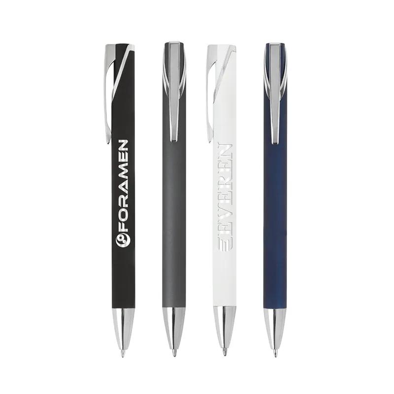 Pen Aluminum Soft-Touch Ballpoint Chrome Trim - 5.63 in - product view 5