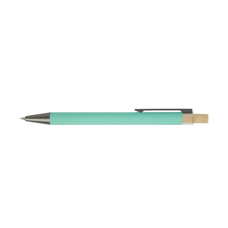 Pen Recycled Aluminum with Bamboo Plunger - 5.63 in - product view 3