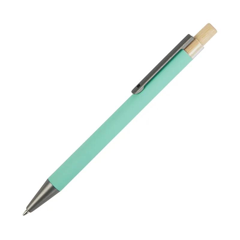 Pen Recycled Aluminum with Bamboo Plunger - 5.63 in - product view 4