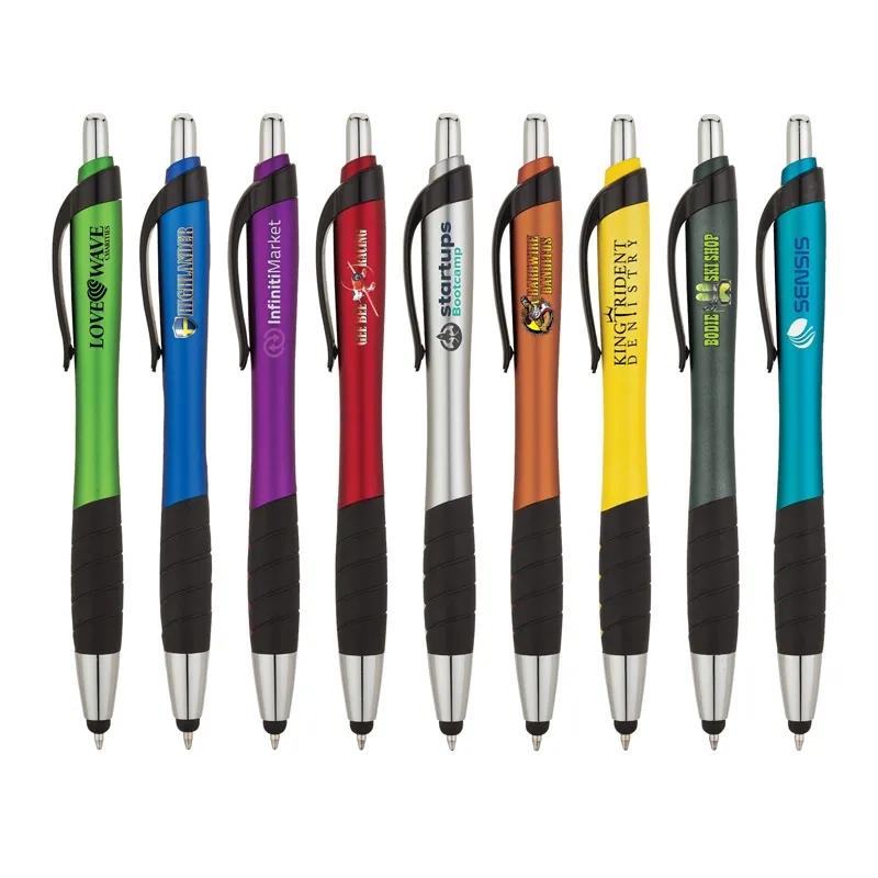 Ballpoint Pen Stylus Metallic Barrel Color Accents - product view 3