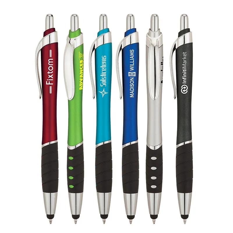 Ballpoint Pen Stylus Weighted Rubberized Finish - product view 3